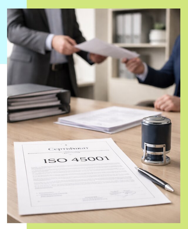 Сертификат ISO 45001 в Кузнецке под ключ от 46908 р. | Сертэкс